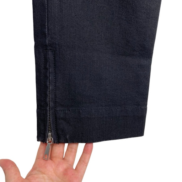 Lafayette 148 Black Cotton Ankle Zip Pants - Picture 4 of 9